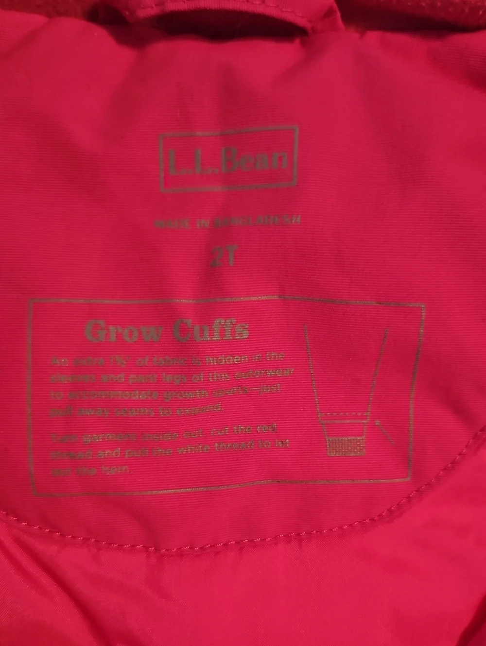 LL Bean Toddker Winter Coat